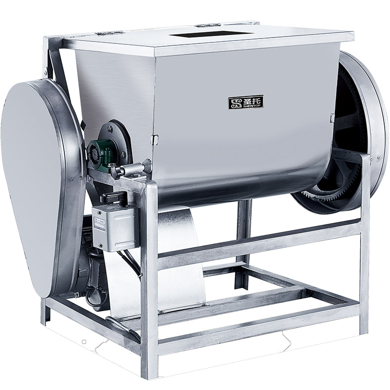 圣托（Shentop）大型厨房多功能厨师揉面机 电动简易和面机商用50升 全自动面粉搅拌机 STMA-H50（单位：台）） 不锈钢色