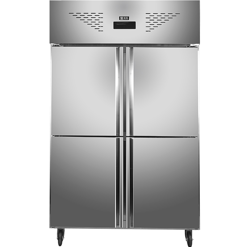 圣托（Shentop）不锈钢风冷冰柜无霜 四门冷冻食品展示柜 1000升饭店商用厨房冷柜 STL-GP24（单位：台）） 不锈钢色