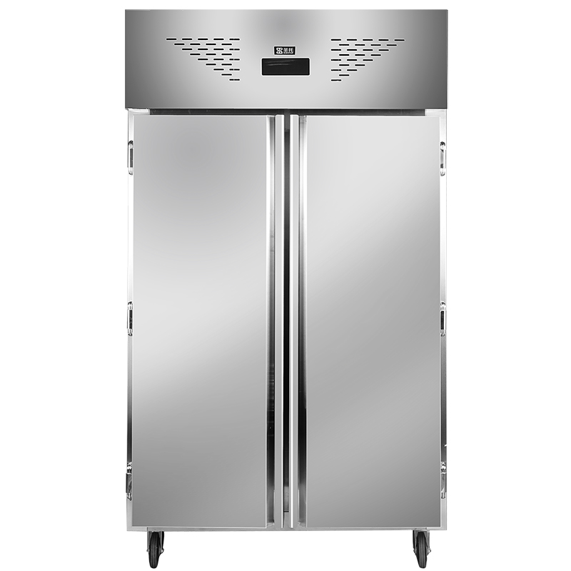 圣托（Shentop）大容量冷冻冰柜双开门 风冷保鲜柜立式商用 学校饭堂大型保鲜冰箱 STL-GP22（单位：台）） 不锈钢色