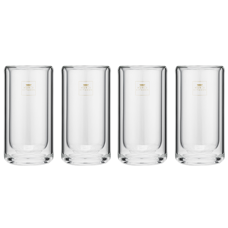 康宁餐具WORLD KITCHEN晶奢双层玻璃杯四件组（单位：套）  