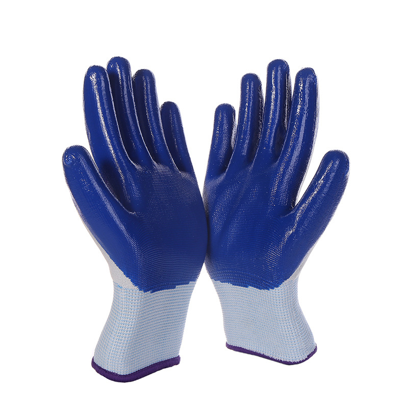 劳思保 LSB-ST-3 尼龙丁腈手套 防滑耐磨浸胶劳保手套（12双/套） 随机