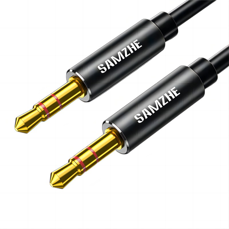 山泽（SAMZHE）AUX音频线3.5mm 公对公手机车载连接线 笔记本电脑耳机音响转换线 2米黑色 YP-120 条 黑色