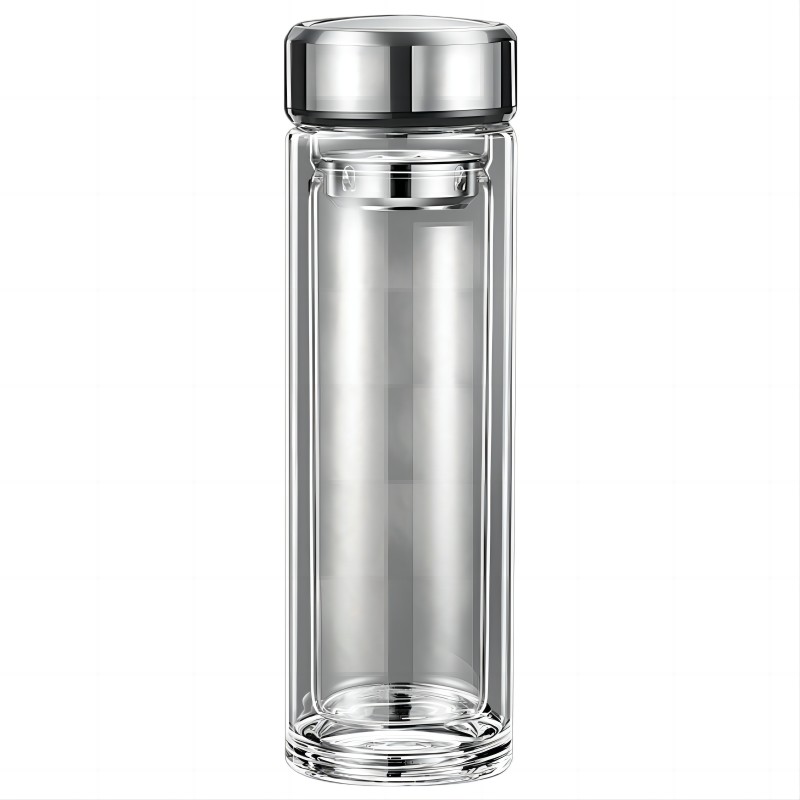 乐搏锐胜 LB-1003 350ml 双层玻璃保温杯 钢本色（单位：个）