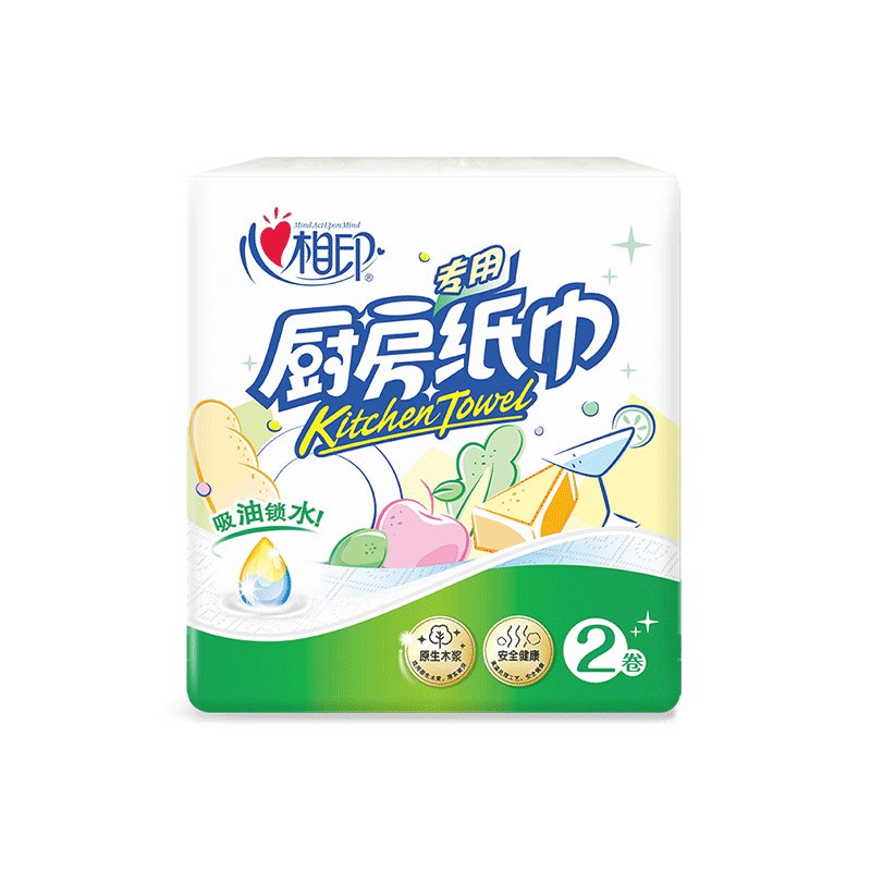 心相印厨房纸巾75节*8卷KT102（单位：箱） 白色