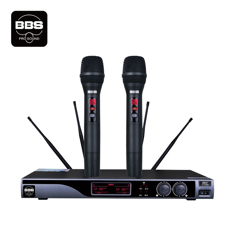 BBS 会议室多功能厅教学演讲政务企业设备U段无线会议话筒 U-5300D（手持） 套 黑色