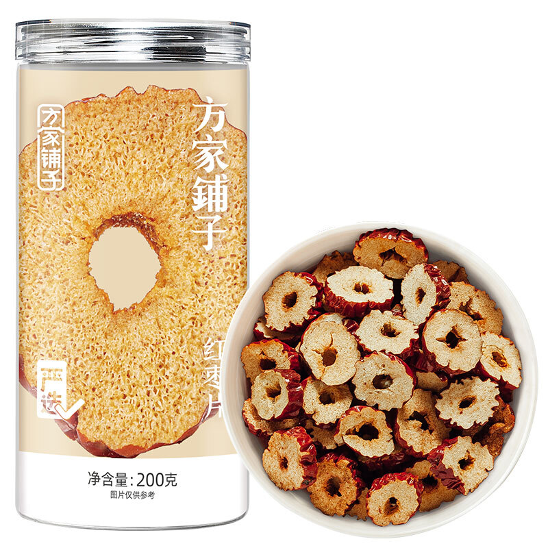 方家铺子 免洗即食 红枣片 200g 红色（单位：瓶）