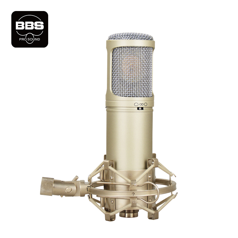 BBS  纯金镀膜音头全指向拾音高感度输出精选变压器输出专业舞台大合唱、录音话筒 CH-69 只 玫瑰金