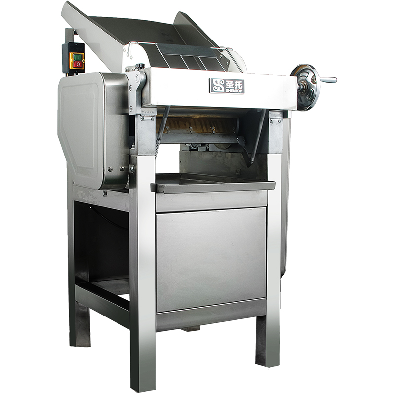 圣托（Shentop）压面皮机商用 大型电动揉面压面擀面机 纯铜电机双皮带 不锈钢全自动高速压面机 STMS-G30（单位：台）） 不锈钢色