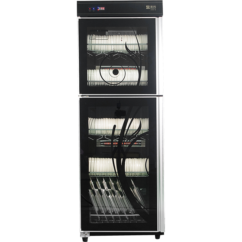 圣托（Shentop）触摸消毒柜 家用立式双门消毒碗柜 商用大容量酒店用臭氧红外线消毒柜 YTD380-C11（单位：台）） 黑色