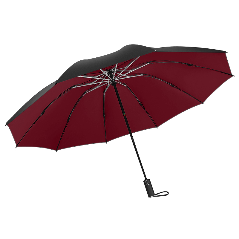 美度安全式全自动雨伞10骨M3026  63.5cm*10K/把 酒红色