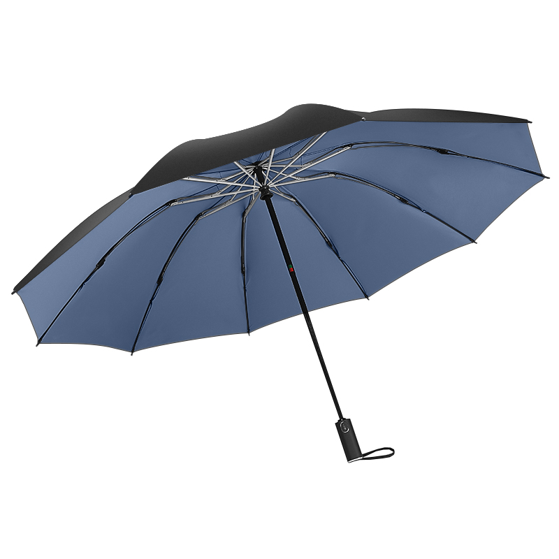 美度安全式全自动雨伞10骨M3026  63.5cm*10K/把 雾霾蓝