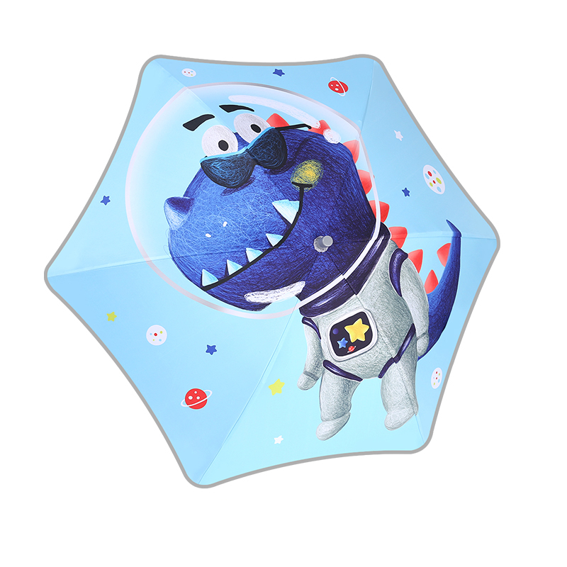 美度圆角儿童伞恐龙系列卡通学生伞M6015  50cm*6K/把 天空恐龙