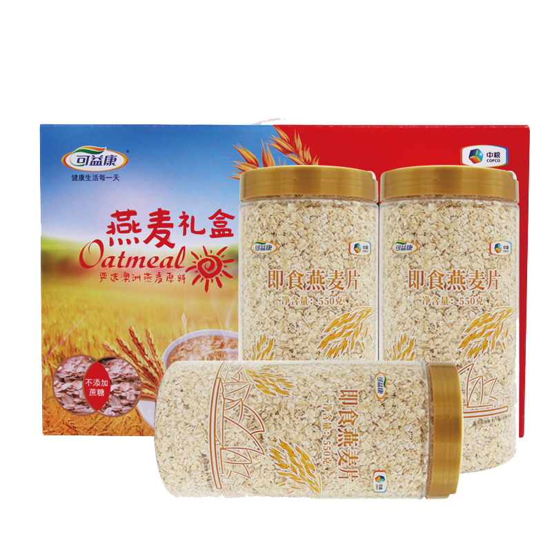 中粮可益康澳洲燕麦礼盒1650g（单位：盒） 红色