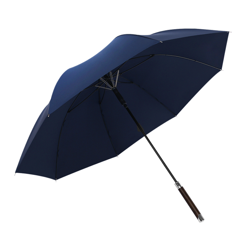 美度实木柄双人晴雨伞自动开长柄伞M1150   68.5cm*8K/把 藏青色