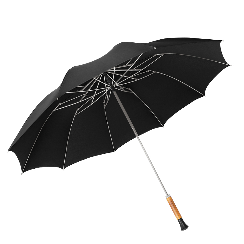 美度商务晴雨伞不锈钢伞架防风雨伞M2002  58cm*10K/把 雅致黑