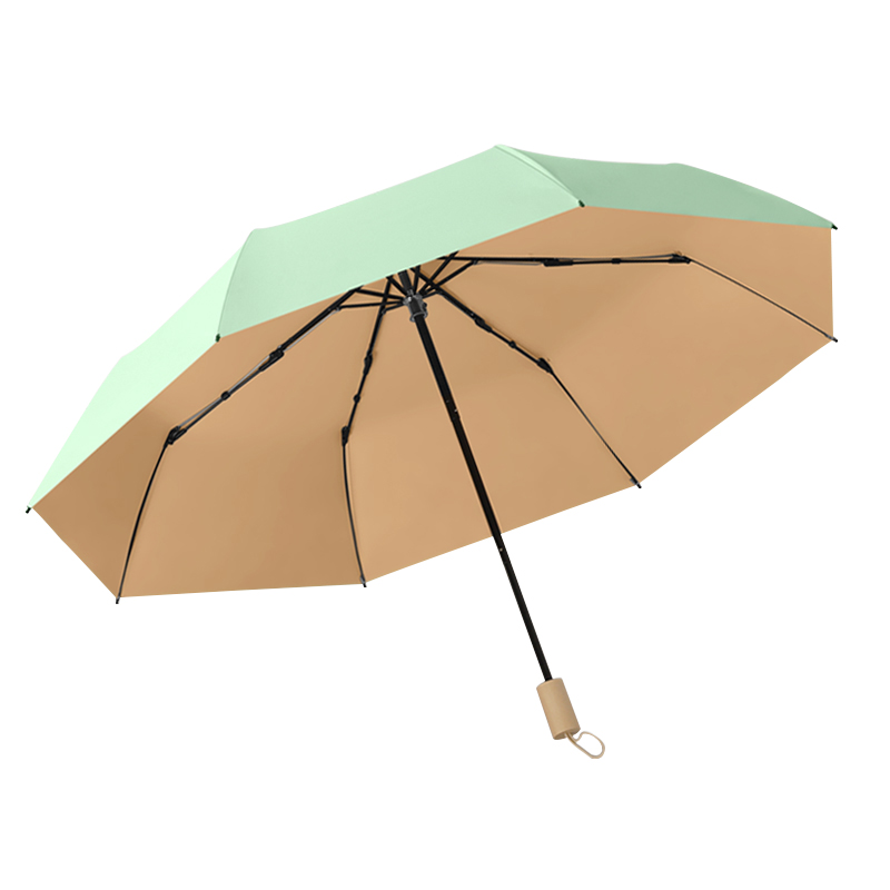 美度三折彩胶折叠防晒防紫外线女晴雨两用太阳伞阻隔紫外线M3200（单位：把） 冷香绿