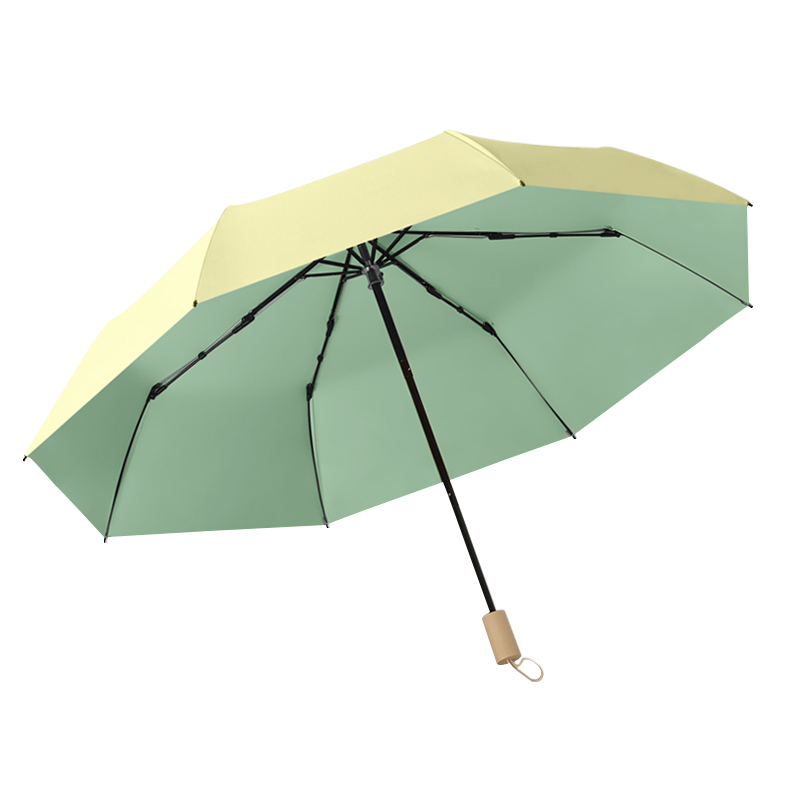 美度三折彩胶折叠防晒防紫外线女晴雨两用太阳伞阻隔紫外线M3200（单位：把） 玉子黄