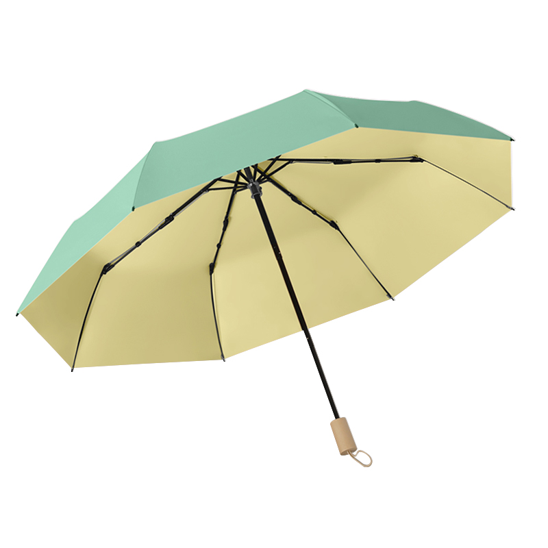 美度三折彩胶折叠防晒防紫外线女晴雨两用太阳伞阻隔紫外线M3200（单位：把） 深绿色