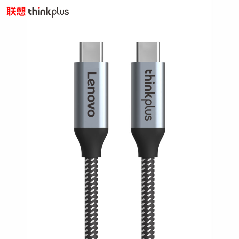 联想 ThinkPlus  Type-C数据线5A100W快充PD充电线4K视频线CC515H 条 黑色