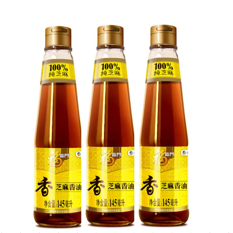福临门100%纯芝麻油145ml*3  