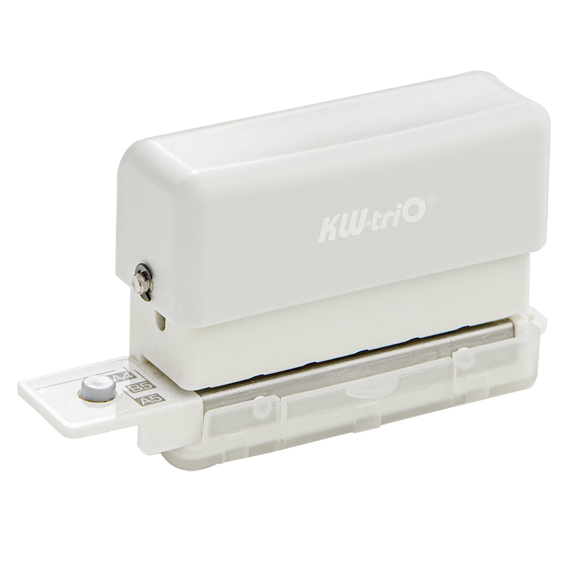 三年二班6孔打孔器活页本手账本小型打洞器家用压孔器圆环纸张打眼器迷你打孔机/个 粉色