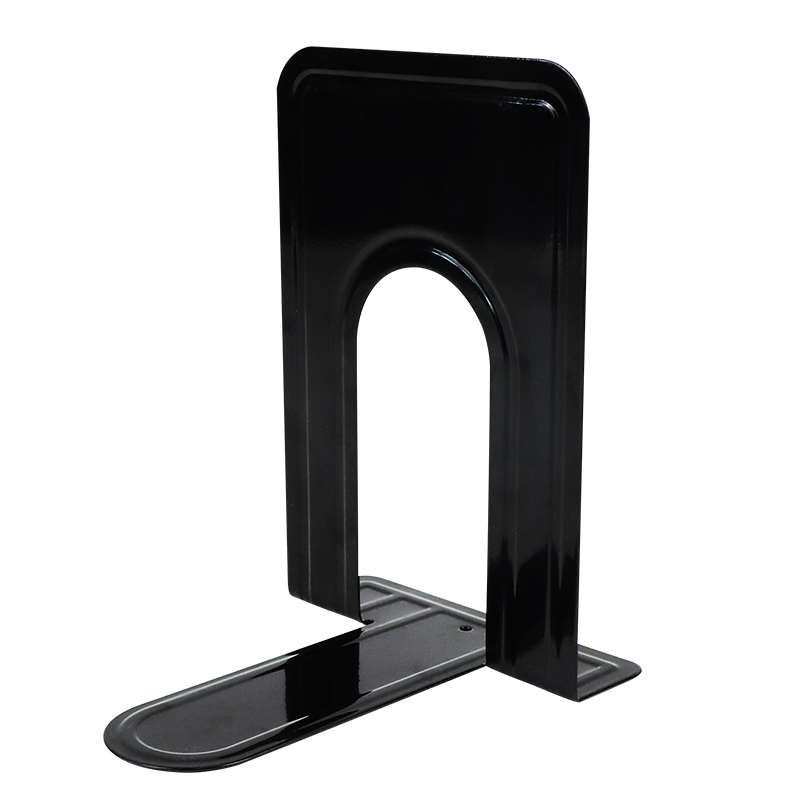 得印(befon)7.5英寸(高19cm)金属铁书立架 学生书立夹 简易课桌书架夹挡书板2片/付 办公用品 黑色3563 19cm黑色