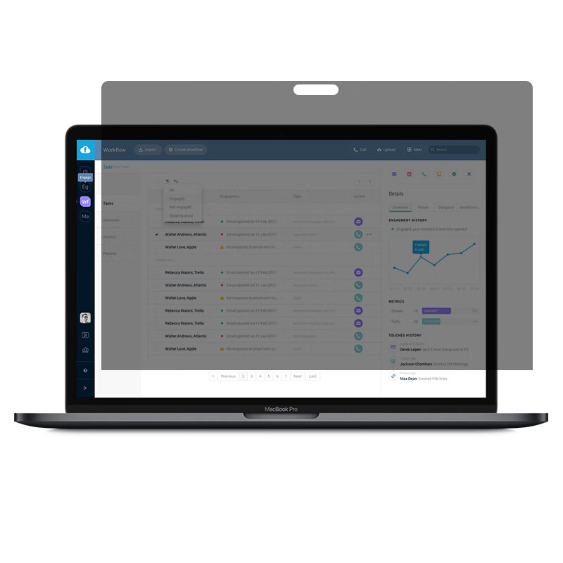 倍方 苹果电脑防窥膜  笔记本屏幕隐私保护膜屏幕保护膜防窥片防窥屏  单位：张 A1278/A1706/A1708
