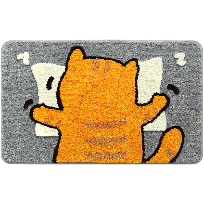大江地垫地毯植绒浴室吸水垫-（单位：张） 憨憨猫50*80cm