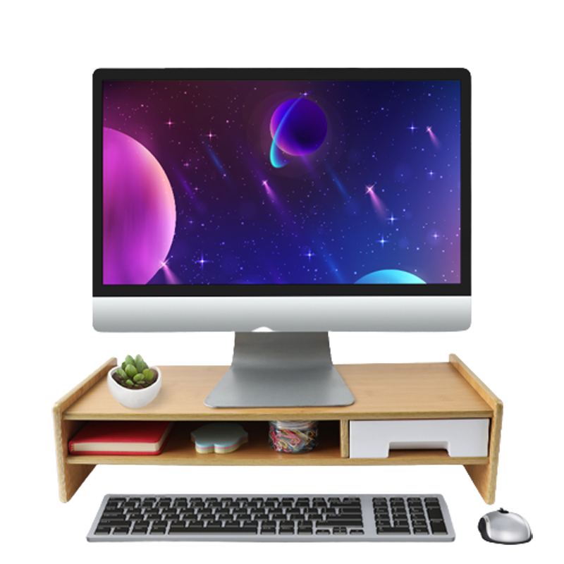 倍方 22532  电脑显示器增高架  单抽屉竹木色（单位：个）