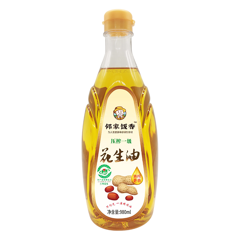 邻家饭香LJFX62 压榨一级花生油 980ml/瓶 玫瑰金