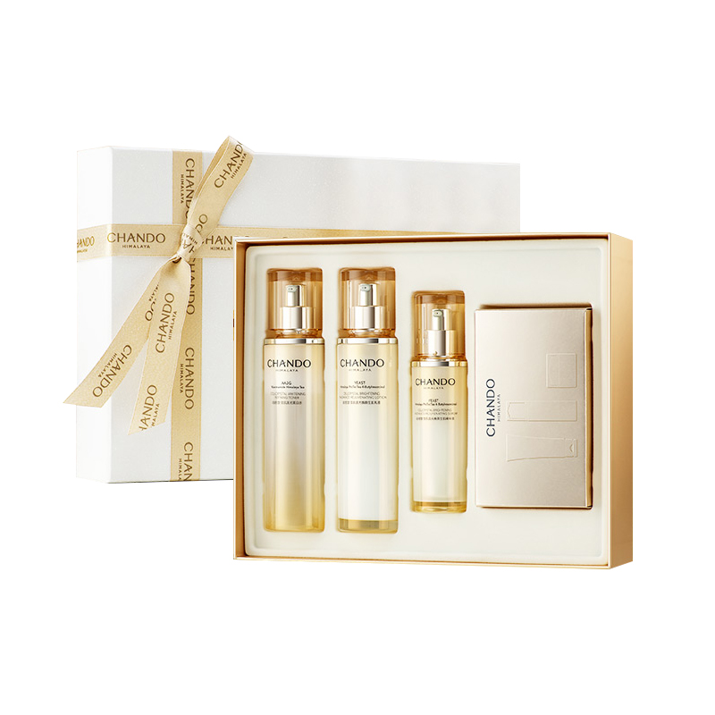 自然堂雪肌追光美白焕颜三件套（水150mL+乳110mL+精华40mL+小样）（单位：套） 白色