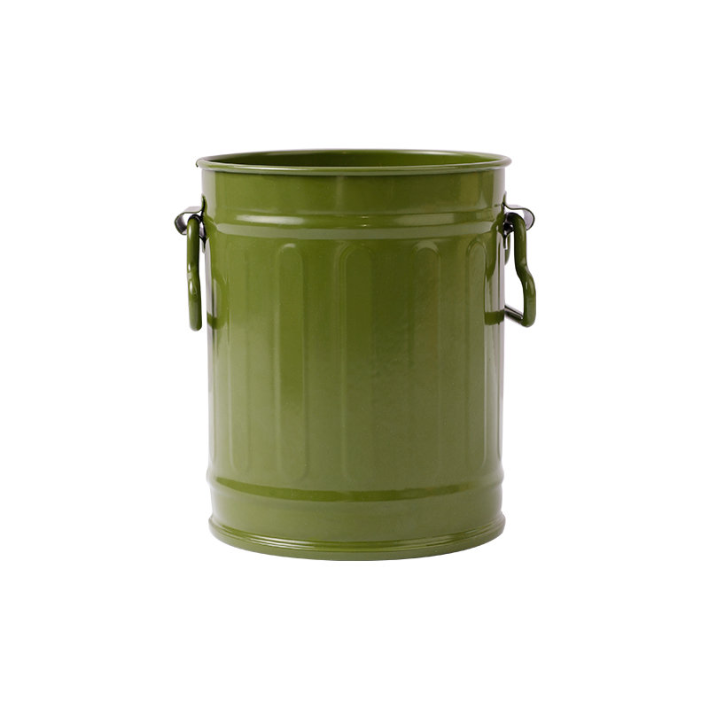 三年二班高颜值铁艺复古笔筒学生创意收纳盒高级感轻奢办公文具桌面摆件化妆刷收纳/个 柠檬黄