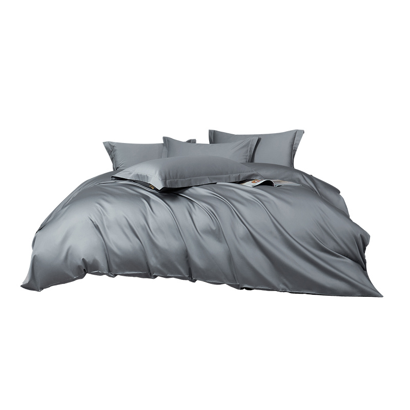 唐纳家纺（IDONNA)  100支长绒棉四件套-帝王灰                   TN-KT22030 铁灰色 规 格:被套:200*230CM       床单