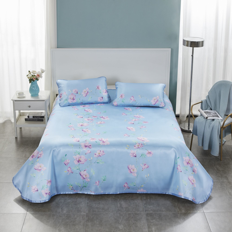 罗莱生活荣誉出品LOVO 玉暖抗菌软席三件套（床单式）230*250cm 深蓝色 蓝色