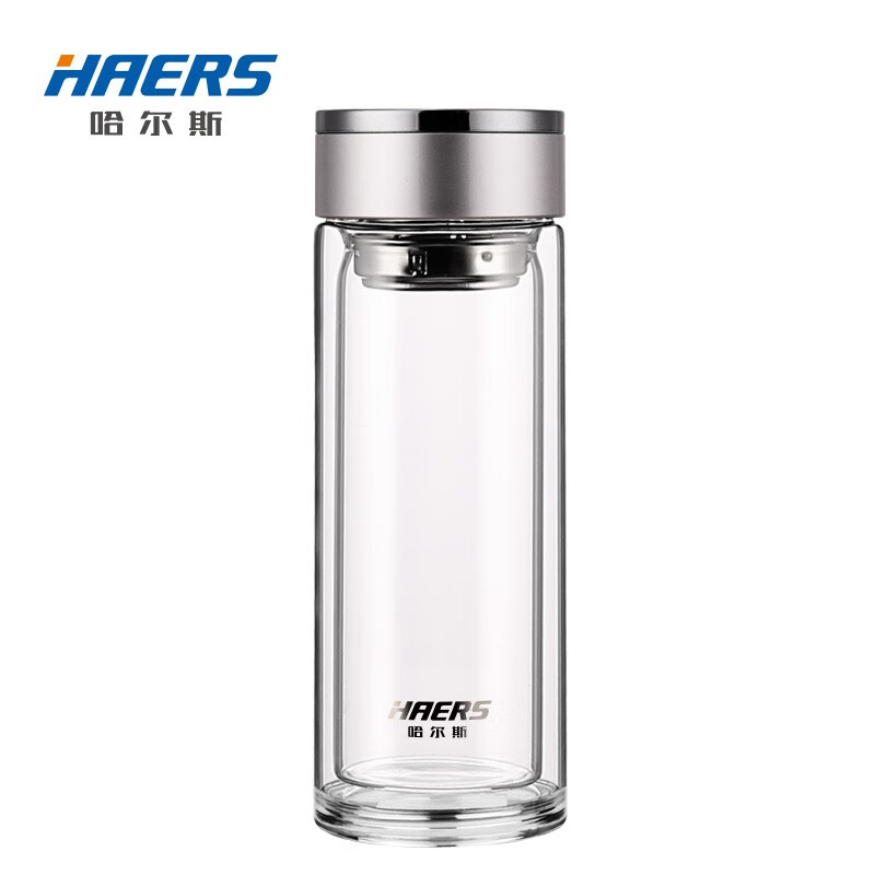 哈尔斯 商务双层玻璃杯300ml HBL-W-300-73（单位：个） 银色