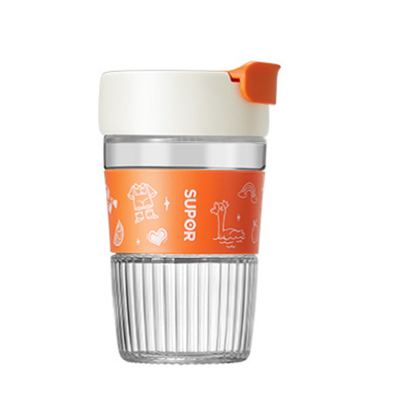 苏泊尔直饮玻璃泡饮杯.SUPER鹅鹅/KC36HT10（单位：个） 炫橙色