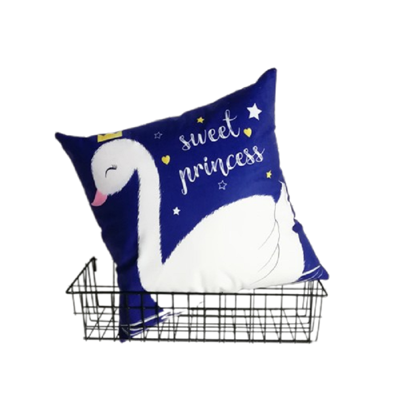 帛享家纺 短毛绒抱枕沙发靠垫  抱枕40*40 含抱枕芯 MF-2002 （单位：个） 白天鹅