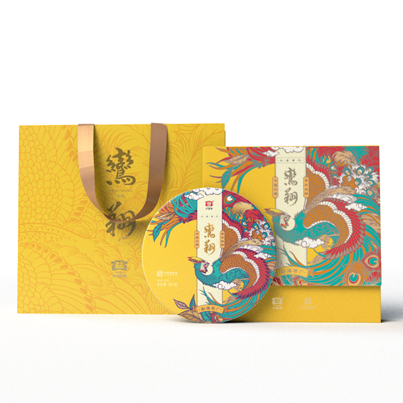 大益鸾翔礼盒（生）357g 无色