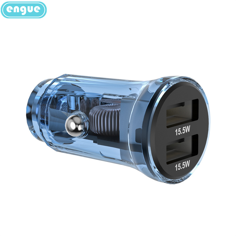 恩谷engue  2USB15W车载充电器 乐驰 EG-CM06 蓝色
