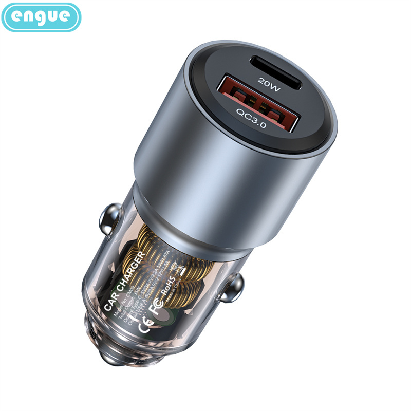 engue恩谷 38W 车载充电器AC乐途 EG-CM09 灰色