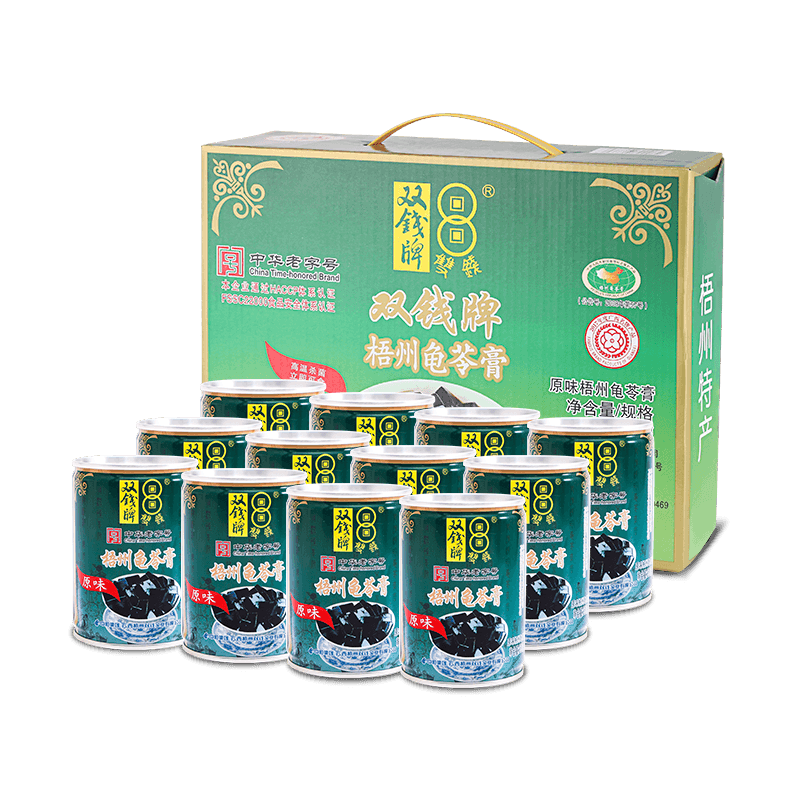 双钱原味龟苓膏礼盒250g*12罐 单位：提 清新色
