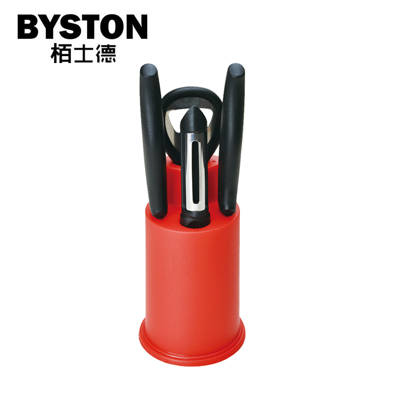 栢士德BYSTON	诺米拉套装 BST-089	3.5寸果皮刀*2、果蔬刨、开瓶器、圆筒座（单位：套）