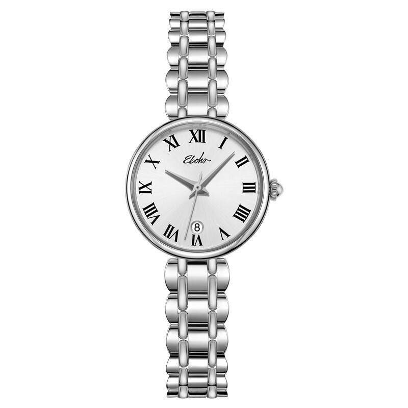 依波(EBOHR) 卡纳系列 石英手表复古精致小巧气质纯白女表11261426（单位：块） 白色
