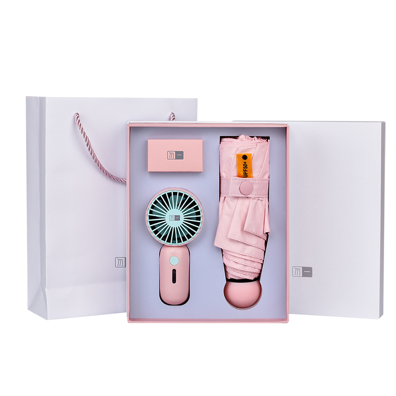 勿一 风扇伞套装 风雨无阻QY408-2 小风扇+伞（单位：套） 粉色