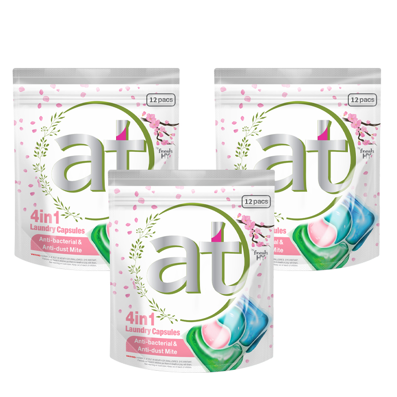 樱花at爱它净4合1洗衣凝珠袋装10ml*12粒*3袋 混色