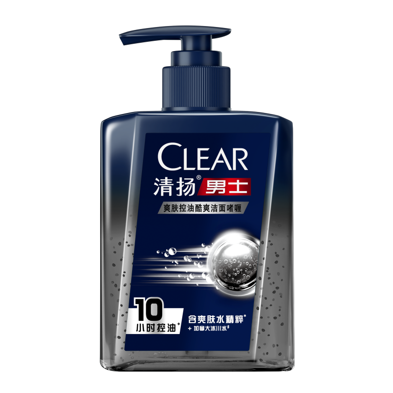 清扬男士爽肤控油酷爽洁面啫喱 190g 瓶 混色