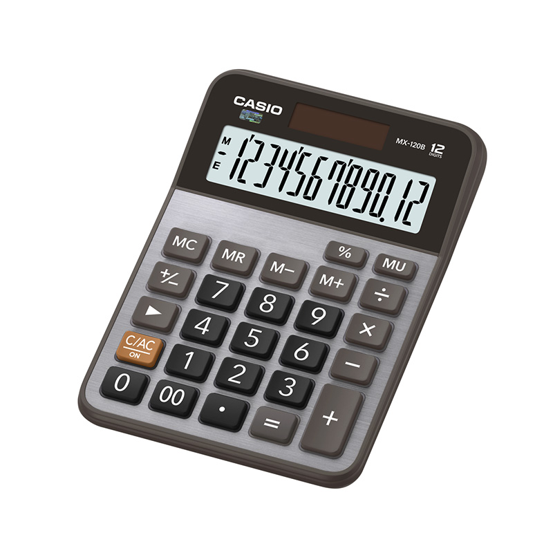 卡西欧（CASIO）MX-120B 商务计算器 小型机 灰色 商用 个 黑色