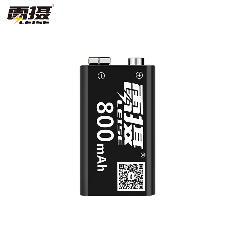 雷摄(LEISE) 9V锂电充电电池800mAh 大容量 USB-Type-C快充 单位：件 9v*1节黑色