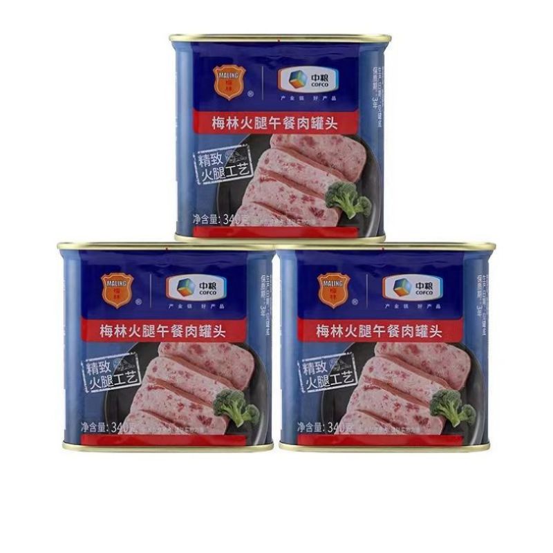 中粮梅林-火腿午餐肉罐头340g*3单位：罐 混色