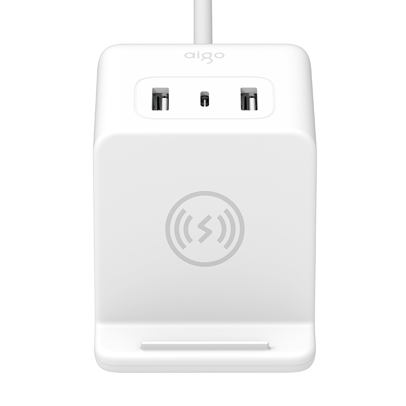 爱国者aigo小魔方无线充M0230T  快充版 白色
